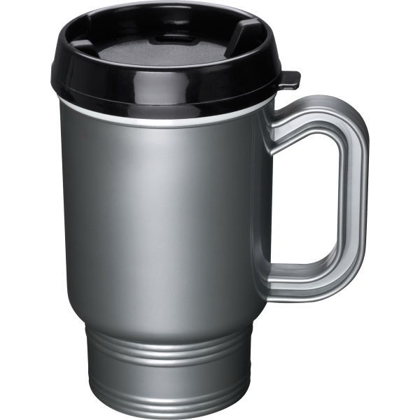 Dual Wall Insulated with Closer Lid Travel Mugs, Custom Imprinted With Your Logo!
