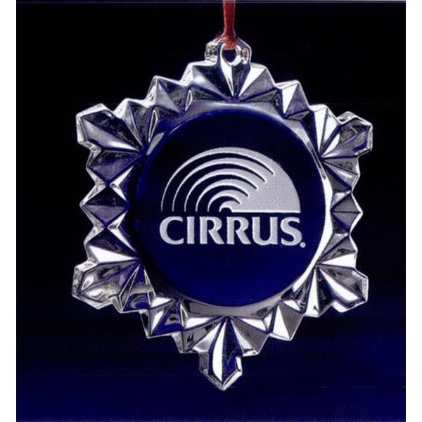 Star Shaped Christmas Ornament Crystal Gifts, Personalized With Your Logo!