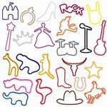 Custom Printed Specific Color Silly Bands in Custom Shapes