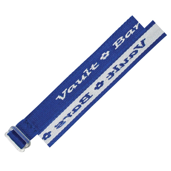 custom woven fabric wristbands made of polypropylene and available in 12 or 34 widths and 10 length made in usa 1 1
