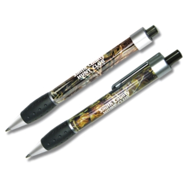 Plunger Action Camouflage Pens, Custom Printed With Your Logo!
