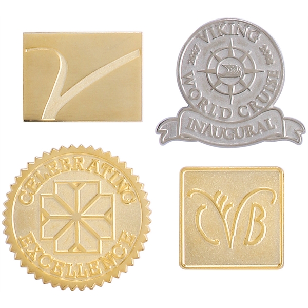 Die Struck Sandblast Lapel Pins, Personalized With Your Logo!