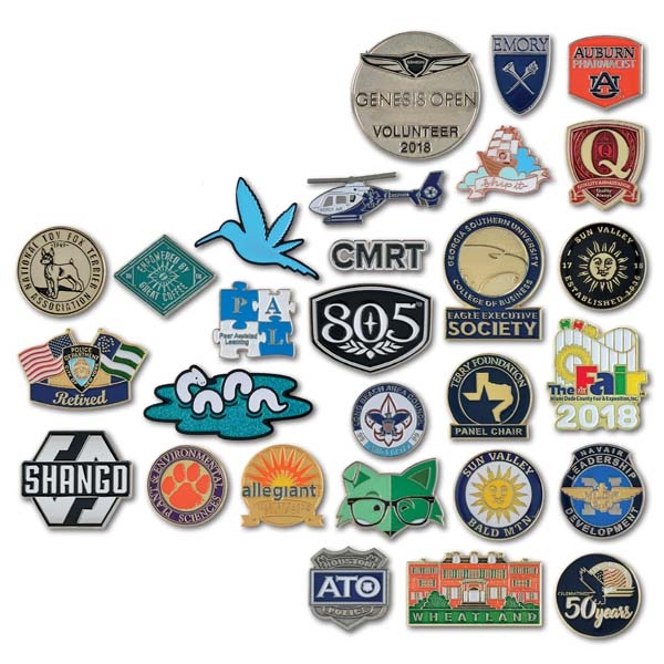 Die Struck Enamel Lapel Pins, Custom Imprinted With Your Logo!