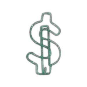Dollar Bill Bent Shaped Paperclips, Custom Printed With Your Logo!