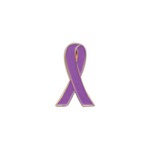 Custom Imprinted Domestic Violence Awareness Ribbon Pins