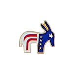 Democratic Campaign Donkey Shaped Pin, Custom Imprinted With Your Logo!