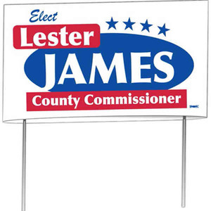 Double Sided Yard Political Election Campaign Signs, Custom Designed With Your Logo!
