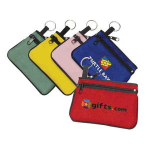 Double Zipper Coin Purses, Custom Imprinted With Your Logo!