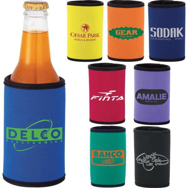 Custom Printed 1 Day Service Clip On Collapsible Beverage Insulators