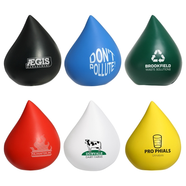 Oil Drop Shaped Stress Relievers, Custom Decorated With Your Logo!