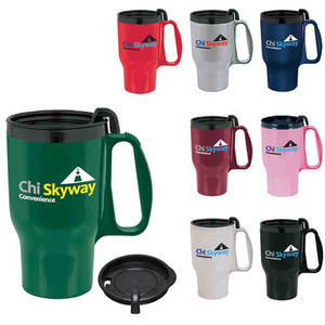 Dual Wall Insulated with Slider Lid Travel Mugs, Custom Printed With Your Logo!