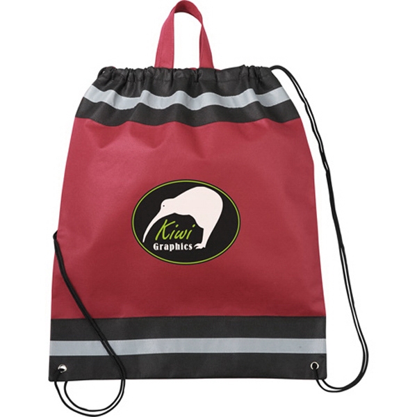 1 Day Service Heavy Duty Drawstring Backpacks, Personalized With Your Logo!