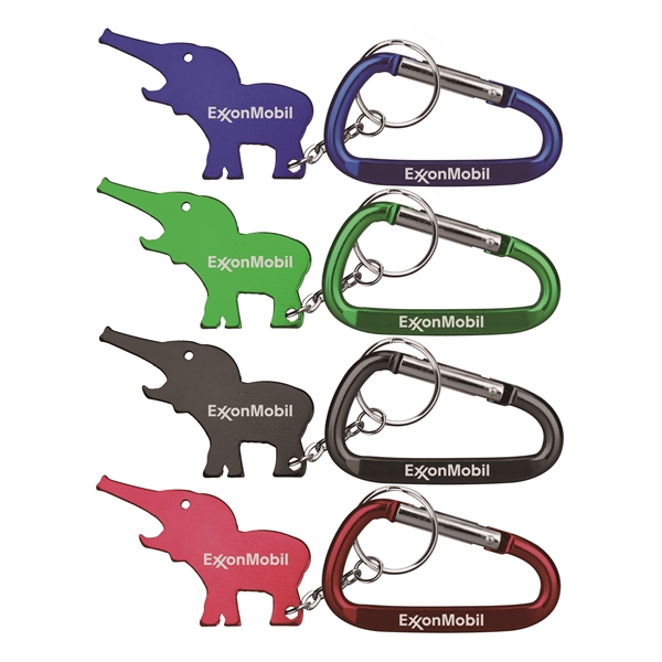 Elephant Shaped Key Chains, Custom Printed With Your Logo!