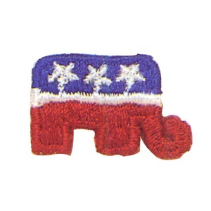 Custom Printed Republican Campaign Elephant Appliques