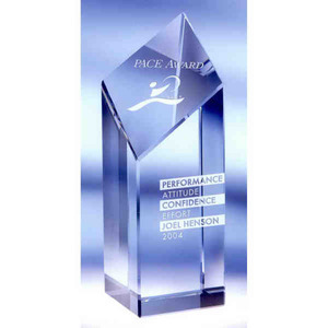 Custom Printed Encore Vertical Crystal Awards