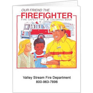 English Firefigher Coloring Books, Custom Made With Your Logo!