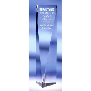 Custom Printed Excelsior Vertical Crystal Awards
