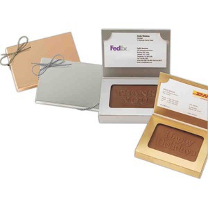 Executive Business Card Holder and Food Gift Sets, Custom Printed With Your Logo!