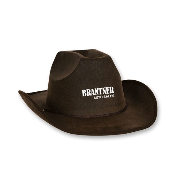 Custom Printed Faux Suede Cowboy Hats