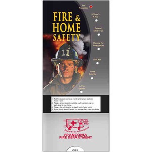 Fire and Home Safety Pocket Sliders, Custom Designed With Your Logo!