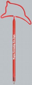 Custom Printed Fire Helmet Bent Shaped Pens