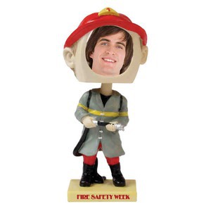 Fireman Bobble Heads, Custom Printed With Your Logo!