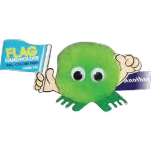 Printed Flag Holding Weepuls, Custom Imprinted With Your Logo!