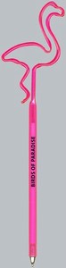 Flamingo Bent Shaped Pens, Custom Imprinted With Your Logo!