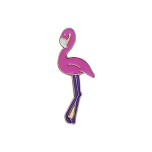 Custom Printed Flamingo Bird Shaped Pins