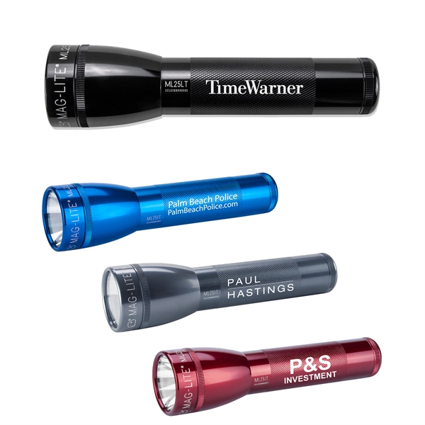 C Battery Maglight Flashlights, Custom Made With Your Logo!