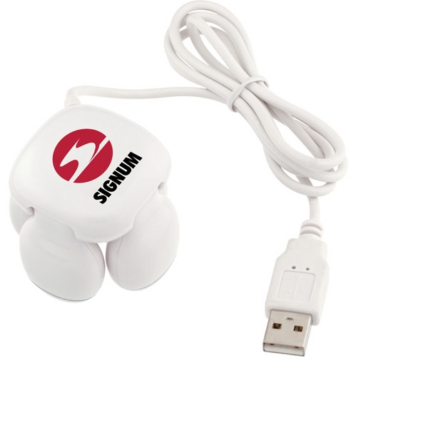 1 Day Service Twist USB Hubs with 4 Ports, Custom Decorated With Your Logo!