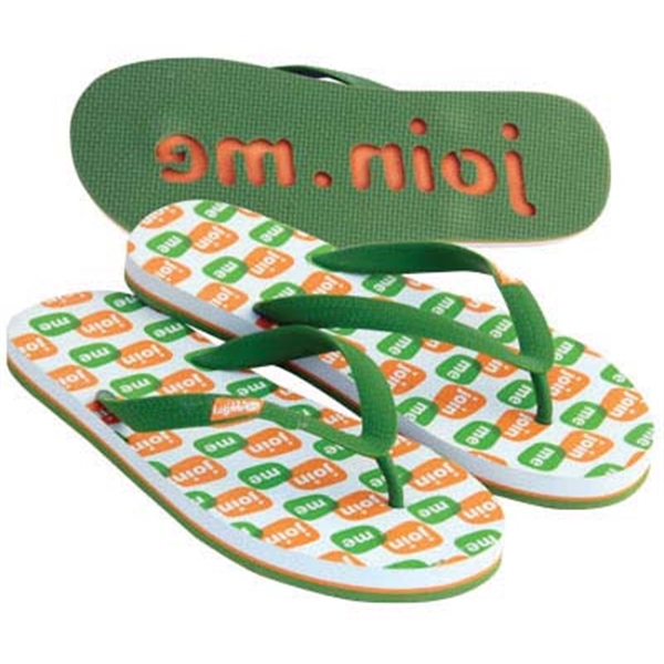 Colorful Sandal Flip-Flops, Custom Imprinted With Your Logo!