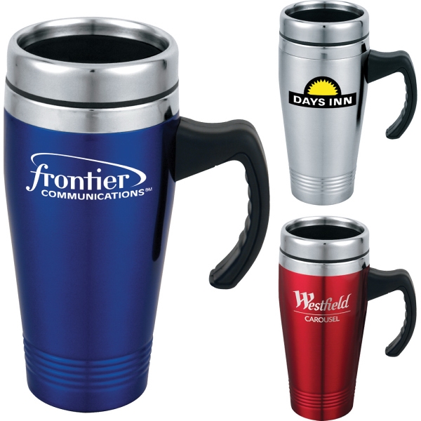 1 Day Service Rubber Shell Travel Tumblers, Customized With Your Logo!