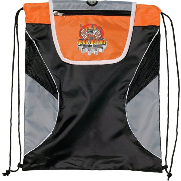 Canadian Manufactured Fold Over Cinchpaks, Custom Designed With Your Logo!
