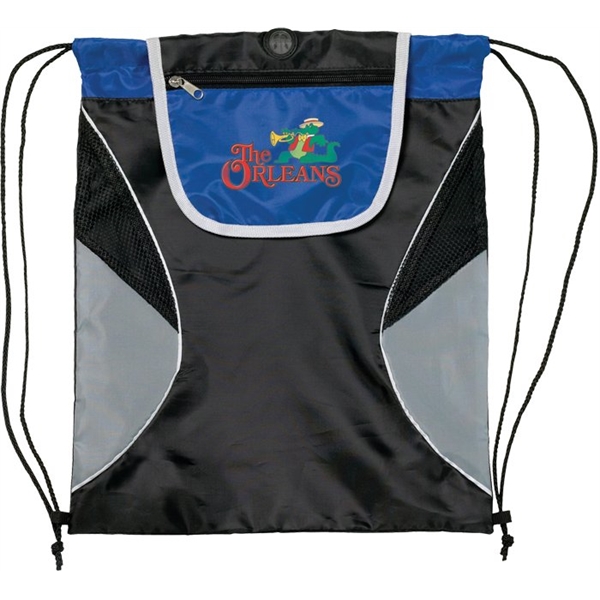 Canadian Manufactured Fold Over Cinchpaks, Custom Designed With Your Logo!