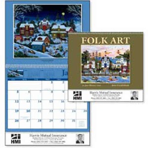 Folk Art Appointment Calendars, Personalized With Your Logo!
