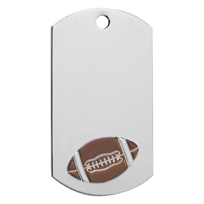 Custom Imprinted Football Dog Tags