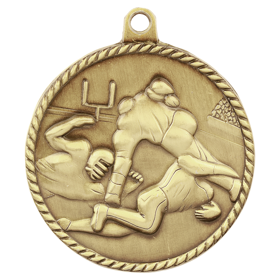 Custom Printed Football High Relief Medals