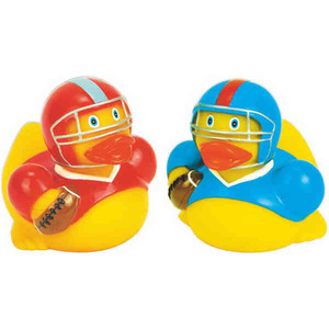 Football Rubber Ducks, Customized With Your Logo!