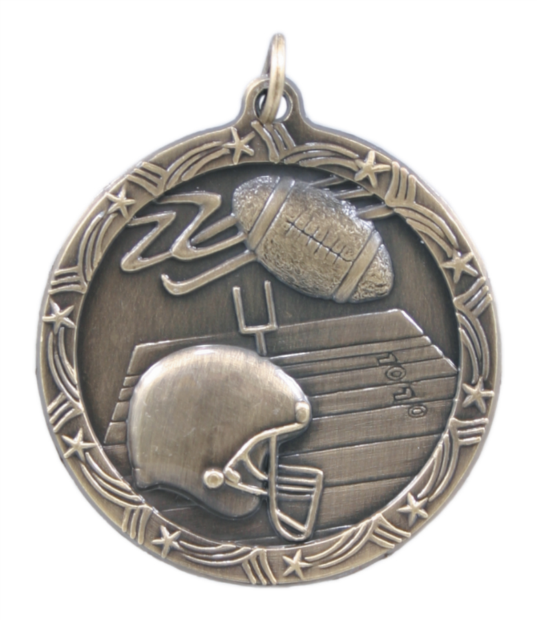 Football Shooting Star Medals, Custom Printed With Your Logo!