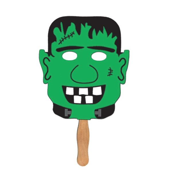 Frankenstein Halloween Fan Masks, Custom Printed With Your Logo!