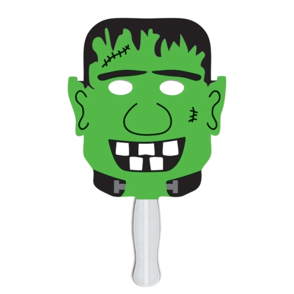 Frankenstein Halloween Fan Masks, Custom Printed With Your Logo!