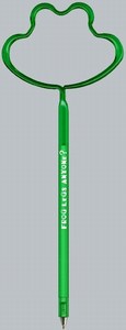 Frog Head Bent Shaped Pens, Custom Printed With Your Logo!