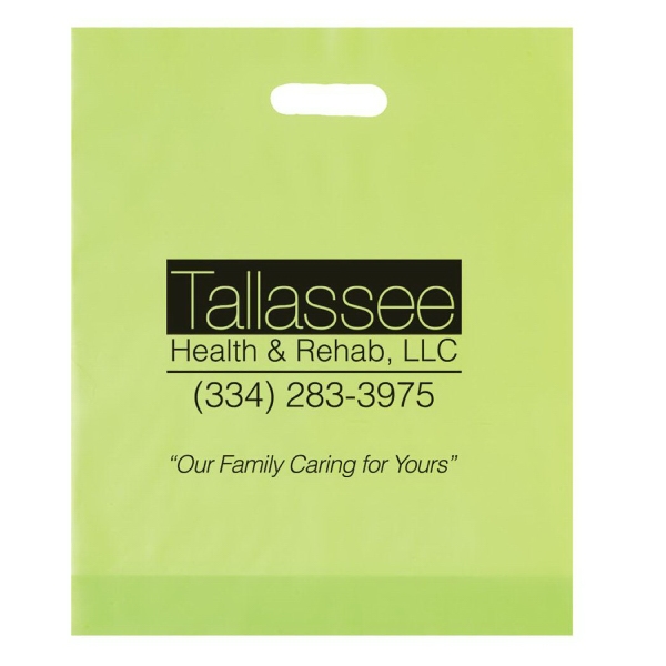 Green Environmentally Friendly Plastic Bags, Custom Designed With Your Logo!