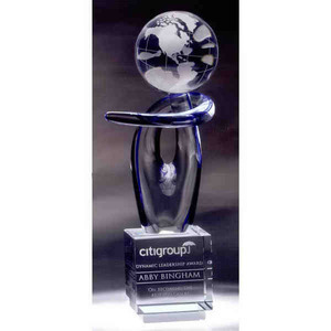 Custom Printed Futura Globe Crytal Awards