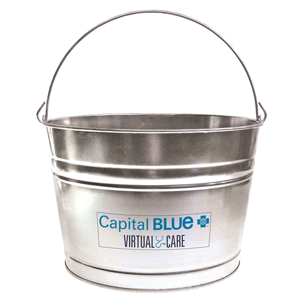 17 Quart Tin Buckets, Custom Imprinted With Your Logo!