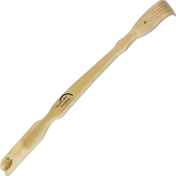 Wooden Back Scratchers with Rollers, Custom Imprinted With Your Logo!