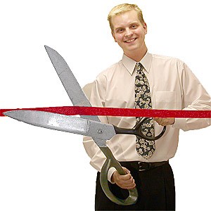 Custom Printed Giant Ceremonial Scissors and Ribbon