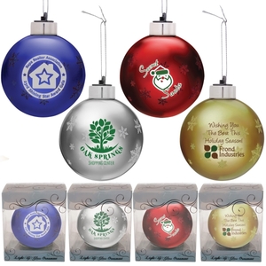 Glass Christmas Ornaments, Custom Imprinted With Your Logo!
