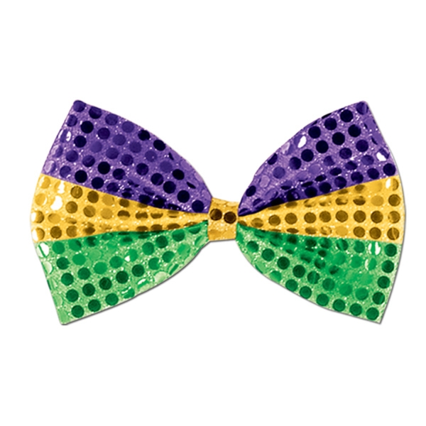 Custom Imprinted Mardi Gras Bow Ties